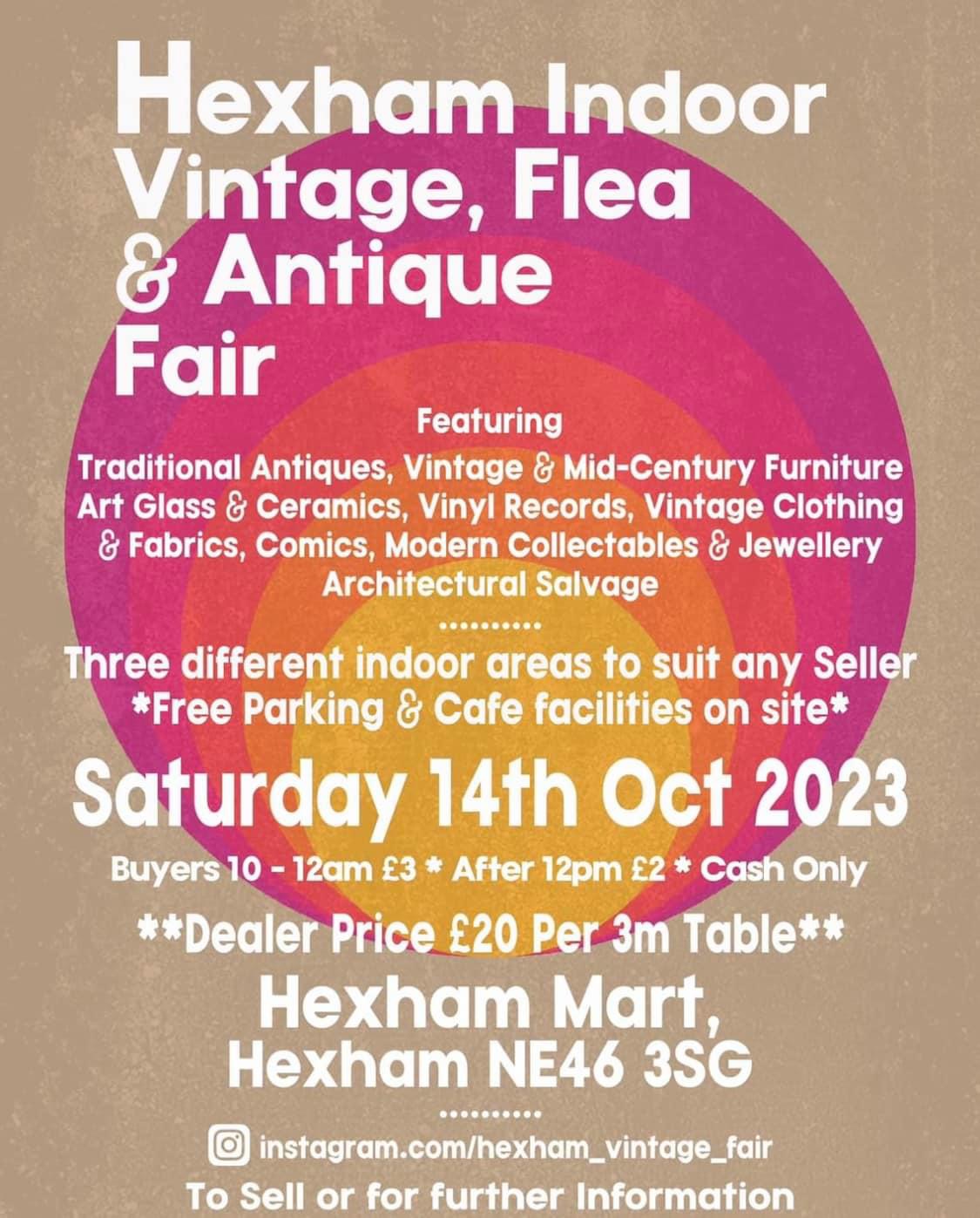 Hexham Vintage Flea & Antique Fair - Antiques Atlas